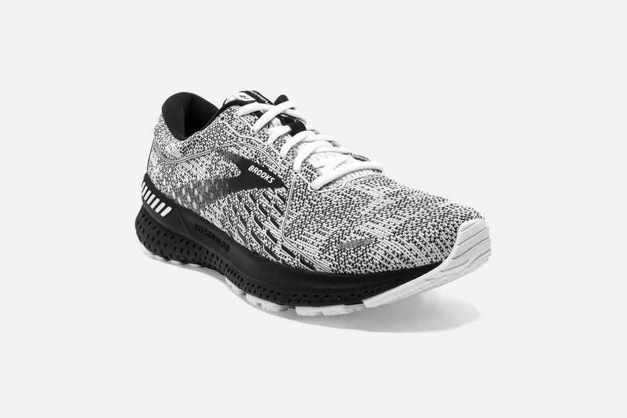 Brooks Running Shoes Womens White/Grey/Black - Adrenaline GTS 21 Road - 9062-BFQNJ